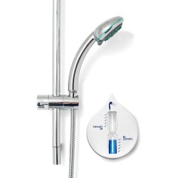 Sablier de douche personnalisé économique pratique Alaya - Accessoire Matières : plastique Couleurs : blanc impression haute déf