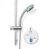 Sablier de douche personnalisé économique pratique Alaya - Accessoire Matières : plastique Couleurs : blanc impression haute déf