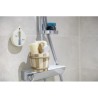 Sablier de douche personnalisé économique pratique Alaya - Accessoire Matières : plastique Couleurs : blanc marquage laser ultra