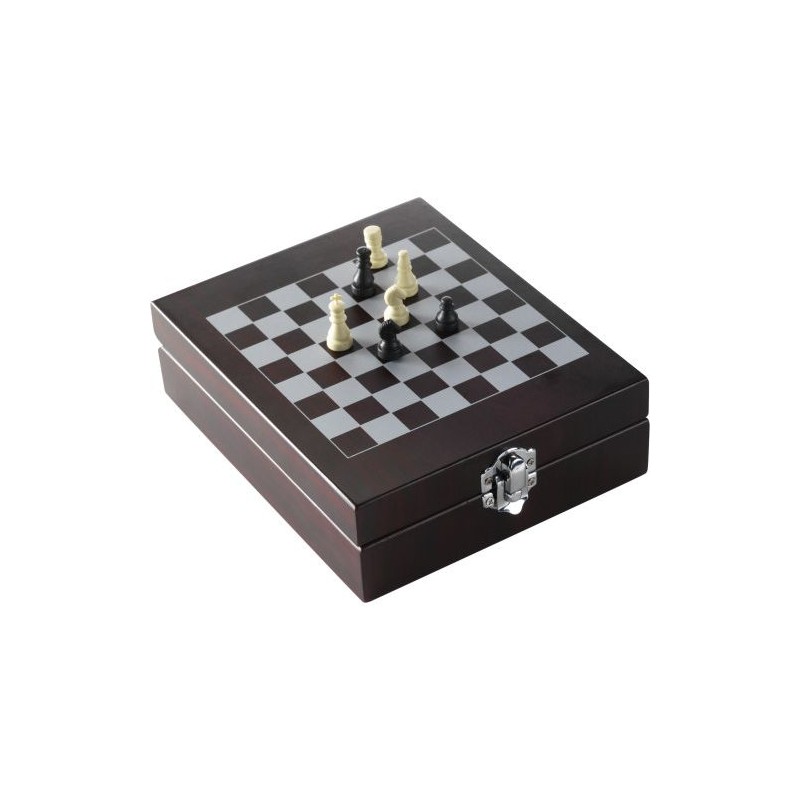 Set à vin personnalisé de 5 pièces exclusif Renée - Cadeau d'entreprise Matières : MDF Couleurs : brun personnalisable avec votr