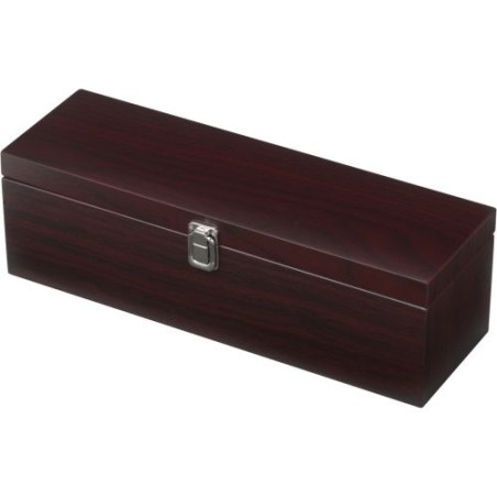 Coffret à vin de luxe personnalisé de 5 pièces Nikita Matières : velours Couleurs : brun personnalisable avec votre logo