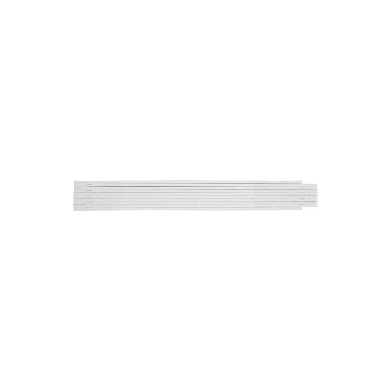 Mètre-pliant  en plastique de 2 m - Karl Matières : plastique Couleurs : blanc personnalisable avec votre logo