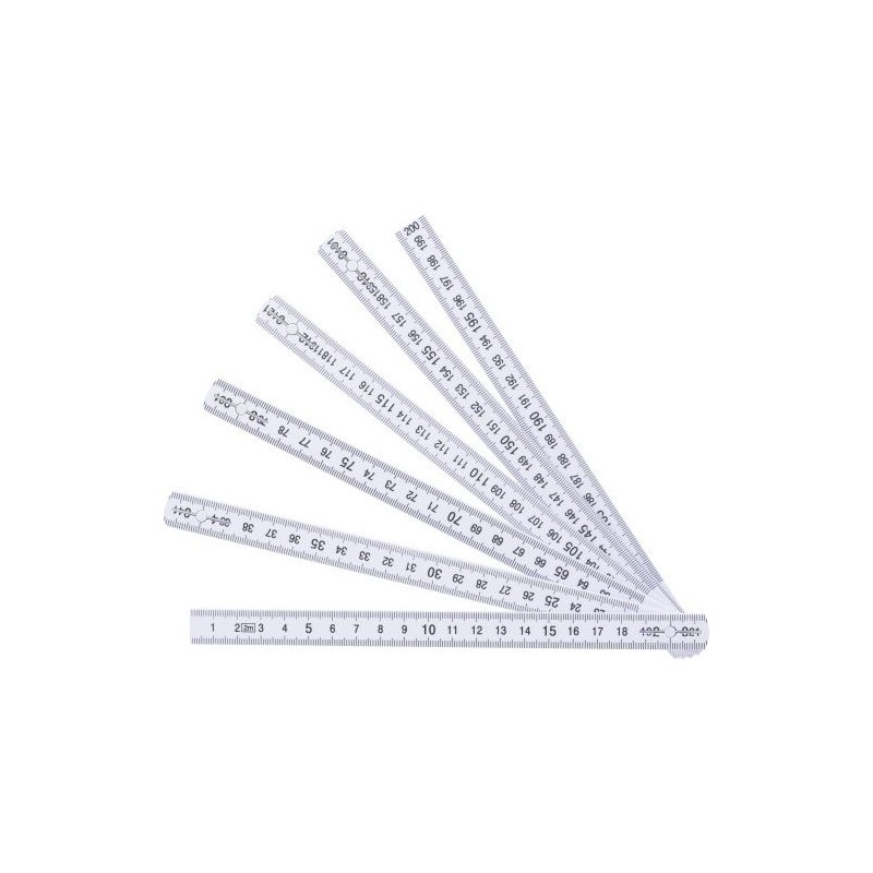 Mètre-pliant publicitaire 2 m en plastique Karl Personnalisé