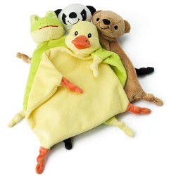 Doudou Personnalisé en Polyester Doux et Sécure - Ameila Matières : polyester Couleurs : jaune personnalisable avec votre logo