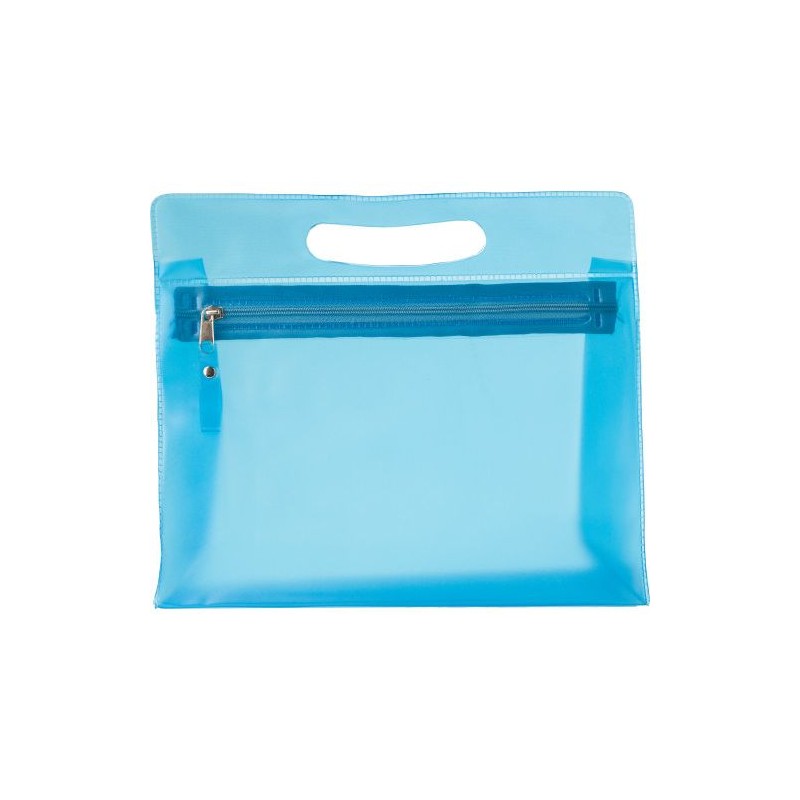 Pochette Cosmétique Éco-responsable en PVC - Clyde Matières : plastique Couleurs : bleu clair