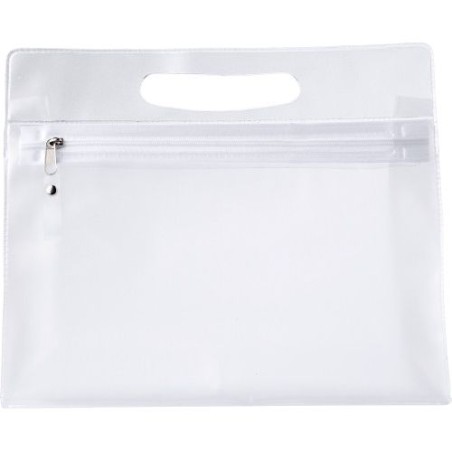 Pochette Cosmétique Éco-responsable en PVC - Clyde Matières : plastique Couleurs : naturel personnalisable avec votre logo