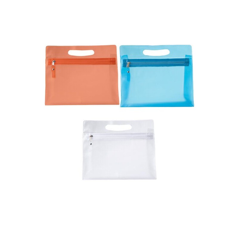 Pochette Cosmétique Éco-responsable en PVC - Clyde Matières : plastique Couleurs : naturel impression haute définition
