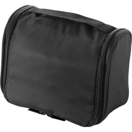 Trousse de toilette personnalisée en polyester Noëlle Matières : polyester Couleurs : noir cadeau entreprise pas cher