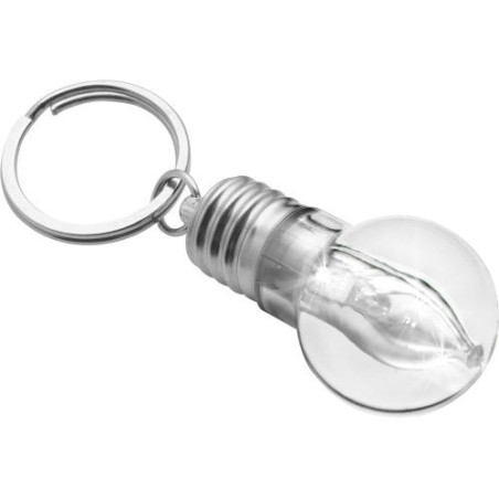 Porte-clés lumineux personnalisé Hakeem - cadeau publicitaire unique Matières : métal Couleurs : argenté cadeau entreprise pas c