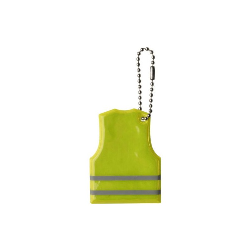 Porte-clés Réfléchissant et Personnalisable 'Gilet' Cecily Matières : métal Couleurs : jaune personnalisable avec votre logo