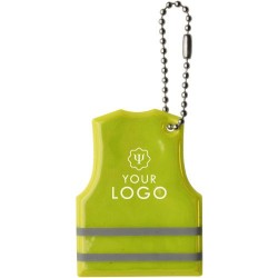 Porte-clés Réfléchissant et Personnalisable 'Gilet' Cecily Matières : métal Couleurs : jaune cadeau entreprise pas cher
