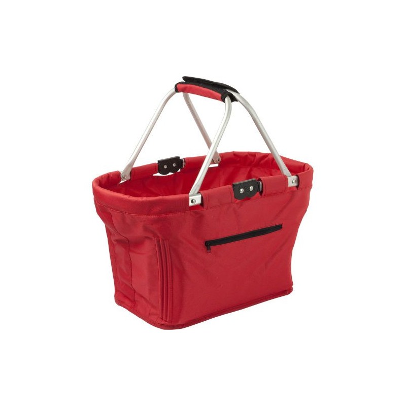 Panier pliable  en polyester - Nadine Matières : nylon Couleurs : rouge cadeau entreprise pas cher
