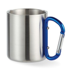 Mug en acier inoxydable personnalisé avec anse mousqueton - TRUMBO Matières : acier inoxydable Couleurs : bleu cadeau entreprise