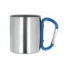 Mug en acier inoxydable personnalisé avec anse mousqueton - TRUMBO Matières : acier inoxydable Couleurs : bleu personnalisation 