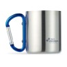 Mug en acier inoxydable personnalisé avec anse mousqueton - TRUMBO Matières : acier inoxydable Couleurs : bleu goodies entrepris