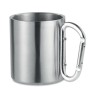 Mug en acier inoxydable personnalisé avec anse mousqueton - TRUMBO Matières : acier inoxydable Couleurs : argenté mat impression