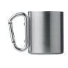 Mug en acier inoxydable personnalisé avec anse mousqueton - TRUMBO Matières : acier inoxydable Couleurs : argenté mat objet prom