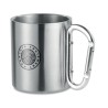 Mug en acier inoxydable personnalisé avec anse mousqueton - TRUMBO Matières : acier inoxydable Couleurs : argenté mat impression