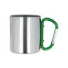 Mug en acier inoxydable personnalisé avec anse mousqueton - TRUMBO Matières : acier inoxydable Couleurs : vert livraison express