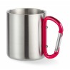 Mug en acier inoxydable personnalisé avec anse mousqueton - TRUMBO Matières : acier inoxydable Couleurs : rouge personnalisable 