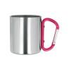 Mug en acier inoxydable personnalisé avec anse mousqueton - TRUMBO Matières : acier inoxydable Couleurs : rouge marquage laser u
