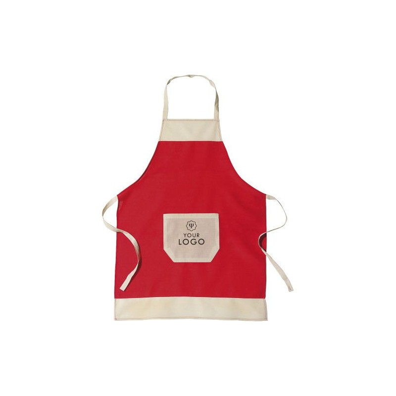Tablier personnalisable en coton Jobe Matières : coton Couleurs : kaki cadeau entreprise pas cher