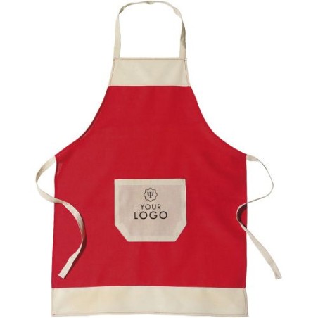 Tablier personnalisable en coton Jobe Matières : coton Couleurs : kaki cadeau entreprise pas cher