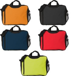 Sacoche personnalisée en polyester 600D pour congrès Nicola Matières : polyester Couleurs : bleu goodies entreprise design