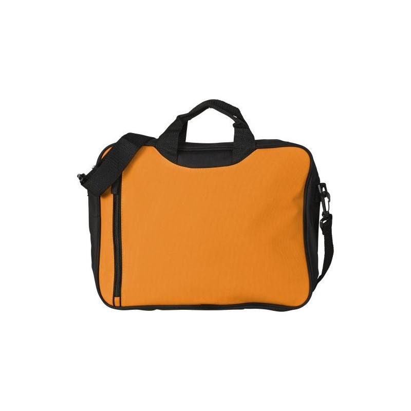 Sacoche personnalisée en polyester 600D pour congrès Nicola Matières : polyester Couleurs : bleu impression logo haute qualité
