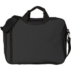 Sacoche personnalisée en polyester 600D pour congrès Nicola Matières : polyester Couleurs : noir cadeau entreprise pas cher