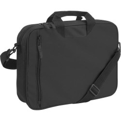 Sacoche personnalisée en polyester 600D pour congrès Nicola Matières : polyester Couleurs : noir livraison express 24h 48h