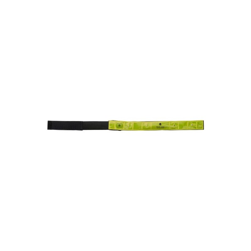 Bracelet publicitaire fluorescent LED - Anni Matières : nylon Couleurs : jaune personnalisable avec votre logo