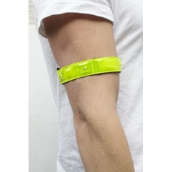 Bracelet publicitaire fluorescent LED - Anni Matières : nylon Couleurs : jaune impression haute définition