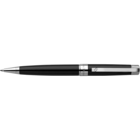 Stylo à bille personnalisé pas cher - Charles Dickens® Lena Matières : velours Couleurs : noir cadeau entreprise pas cher