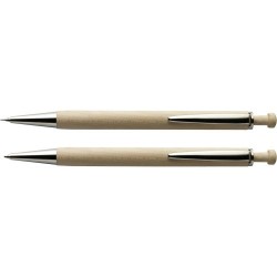 Parure personnalisée de stylo bille et porte-mine - Morris Matières : bois Couleurs : brun 2