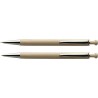 Parure personnalisée de stylo bille et porte-mine - Morris Matières : bois Couleurs : brun personnalisable avec votre logo