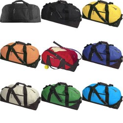 Sac de sport personnalisé en polyester - Amir Matières : polyester Couleurs : gris clair marquage couleur éclatante