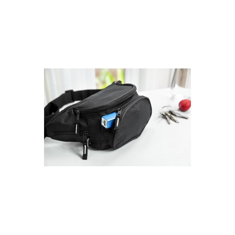 Sac banane  en polyester - Amari Matières : nylon Couleurs : noir impression haute définition
