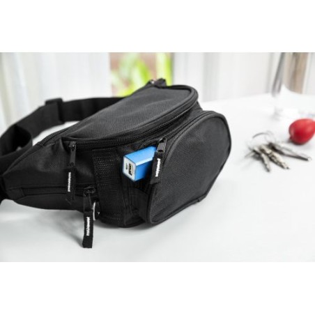 Sac banane  en polyester - Amari Matières : nylon Couleurs : noir impression haute définition