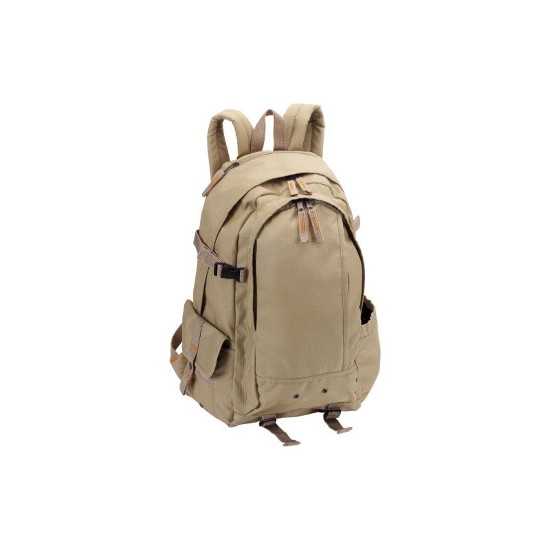 Sac à dos déperlant en polyester personnalisé Victor Matières : ripstop Couleurs : kaki