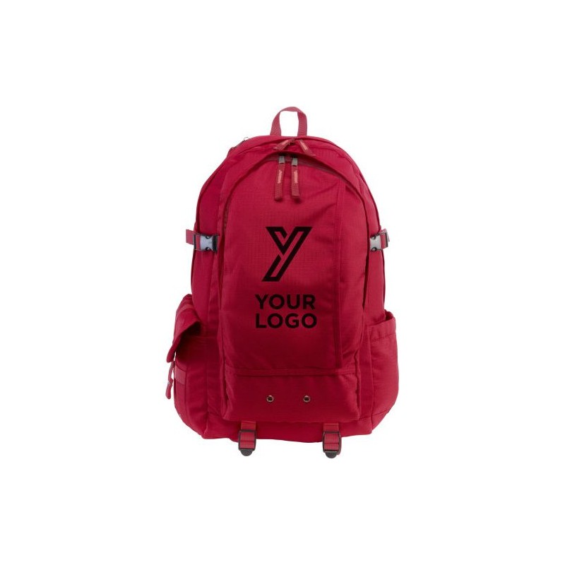 Sac à dos déperlant en polyester personnalisé Victor Matières : ripstop Couleurs : kaki objet promo petit budget
