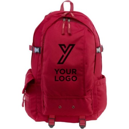 Sac à dos déperlant en polyester personnalisé Victor Matières : ripstop Couleurs : kaki objet promo petit budget