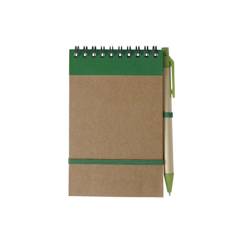 Carnet à spirale  en carton personnalisé - Emory Matières : caoutchouc Couleurs : rouge cadeau affaires élégant