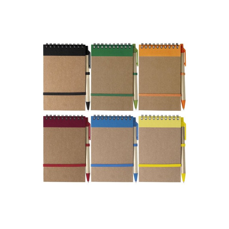 Carnet à spirale  en carton personnalisé - Emory Matières : caoutchouc Couleurs : noir livraison express 24h 48h