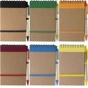 Carnet à spirale  en carton personnalisé - Emory Matières : caoutchouc Couleurs : vert accessoire événementiel unique