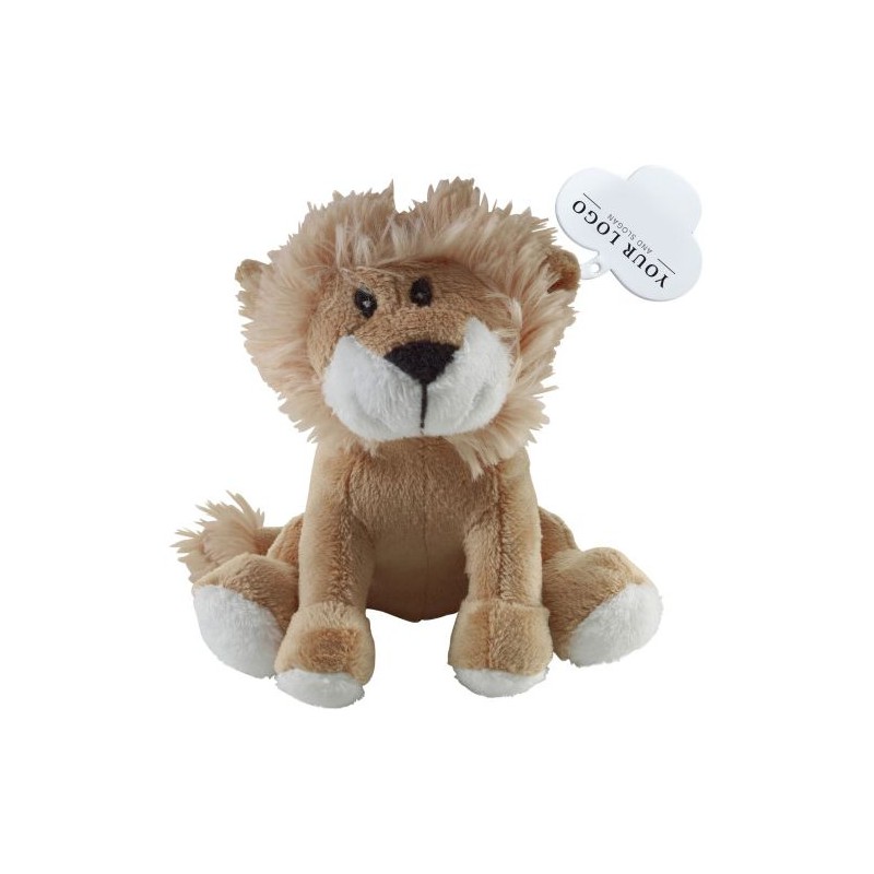 Peluche Éco-responsable Lion Personnalisée - Frank Matières : polyester Couleurs : brun cadeau entreprise pas cher