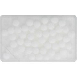 Boîte personnalisée en plastique contenant des bonbons menthe sans sucre - Judith Matières : plastique Couleurs : naturel