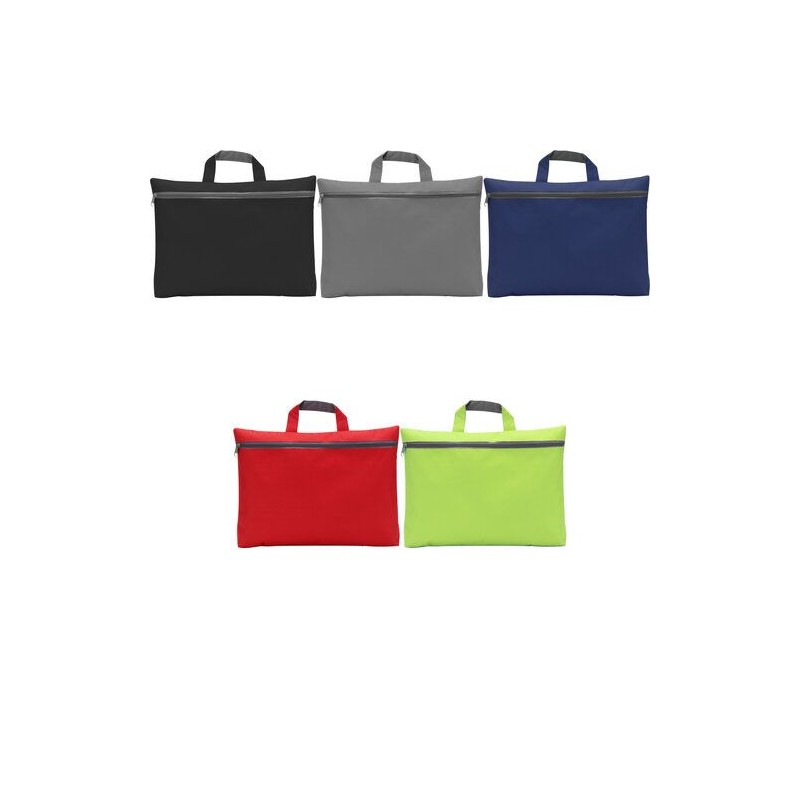 Sacoche en polyester personnalisée pour congrès - Elfrieda Matières : polyester Couleurs : gris objet promotionnel éco-responsab