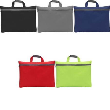 Sacoche en polyester personnalisée pour congrès - Elfrieda Matières : polyester Couleurs : gris objet promotionnel éco-responsab