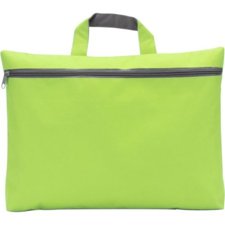 Sacoche en polyester personnalisée pour congrès - Elfrieda Matières : polyester Couleurs : gris objet publicitaire robuste